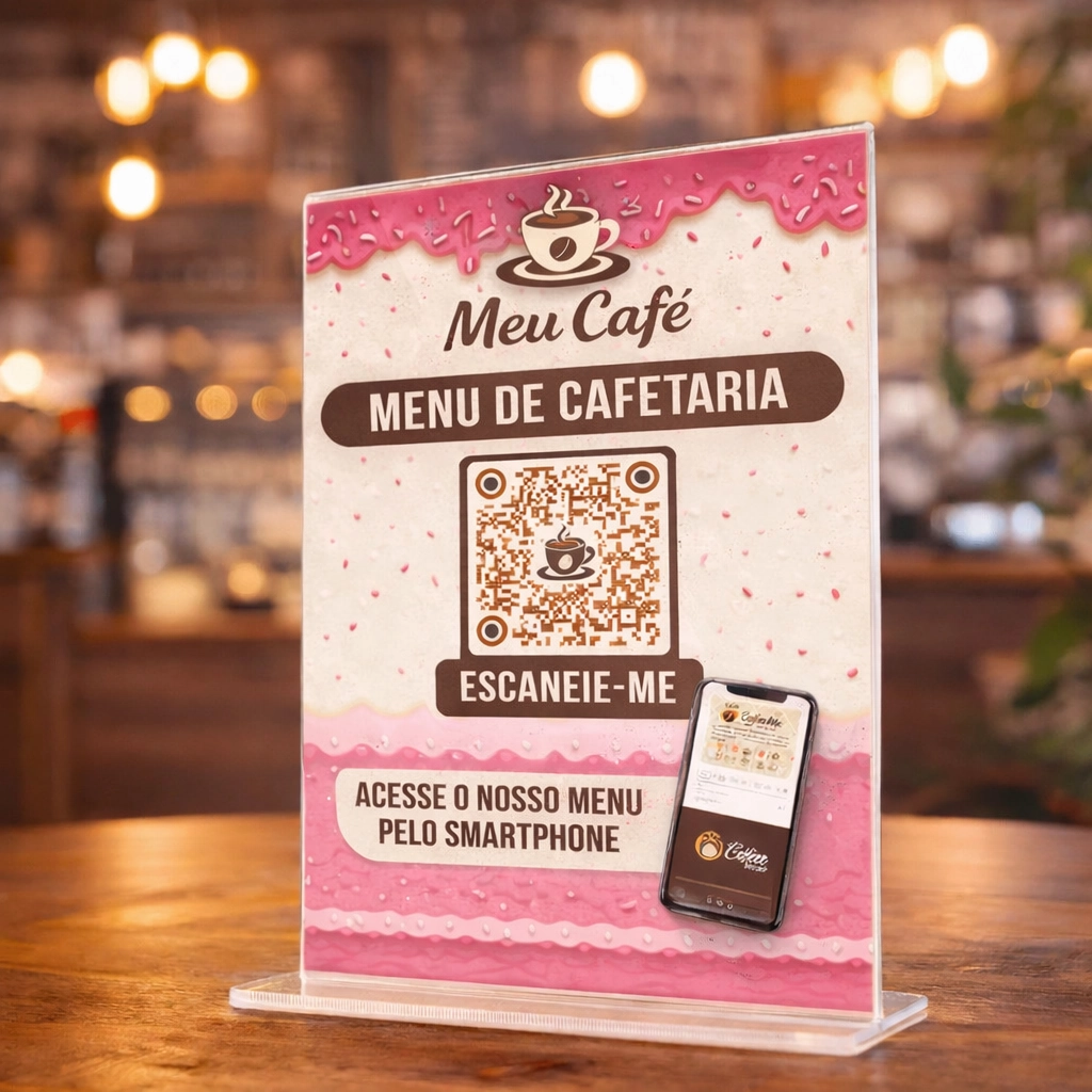 Exemplo de menu digital para restaurante com QR code